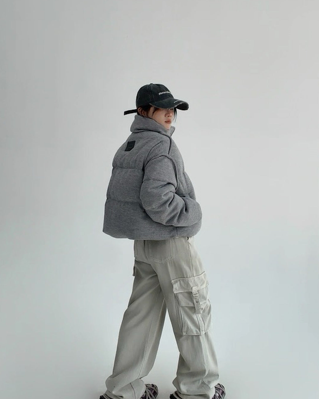 スタンドカラーパデットジャケット SL795