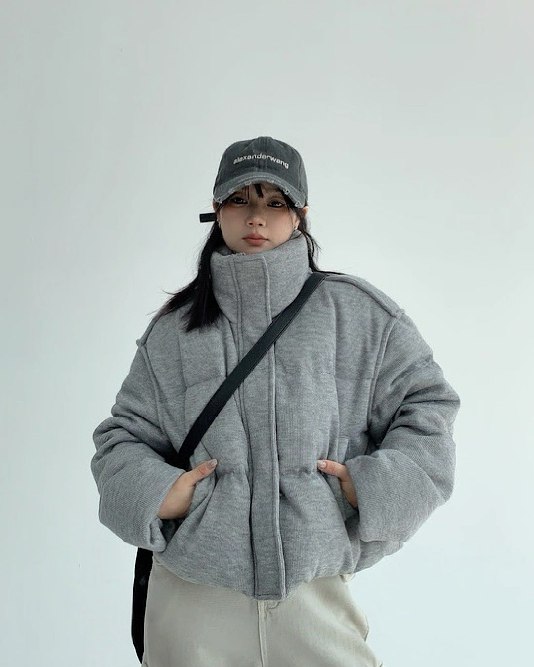 スタンドカラーパデットジャケット SL795