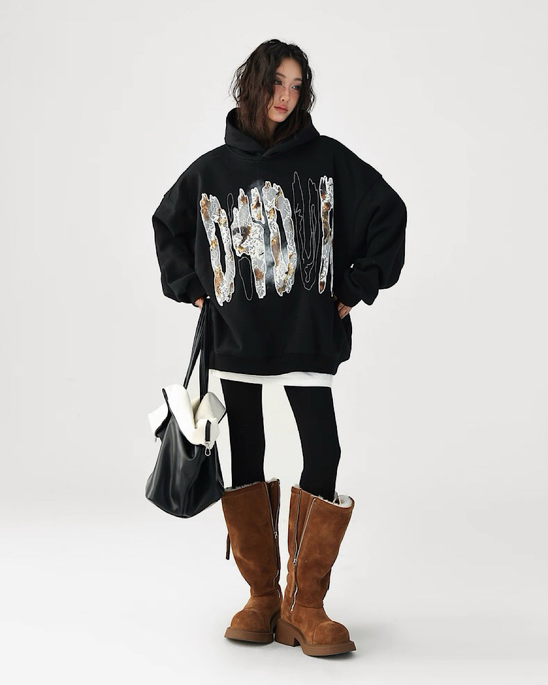 レースデザインロゴフーディ SL801