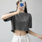 ショート丈タグTシャツ SL228