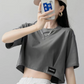 ショート丈タグTシャツ SL228