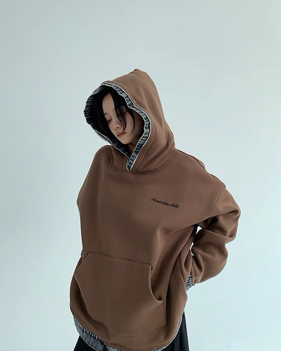 レイヤードライクデニムフーディ SL762