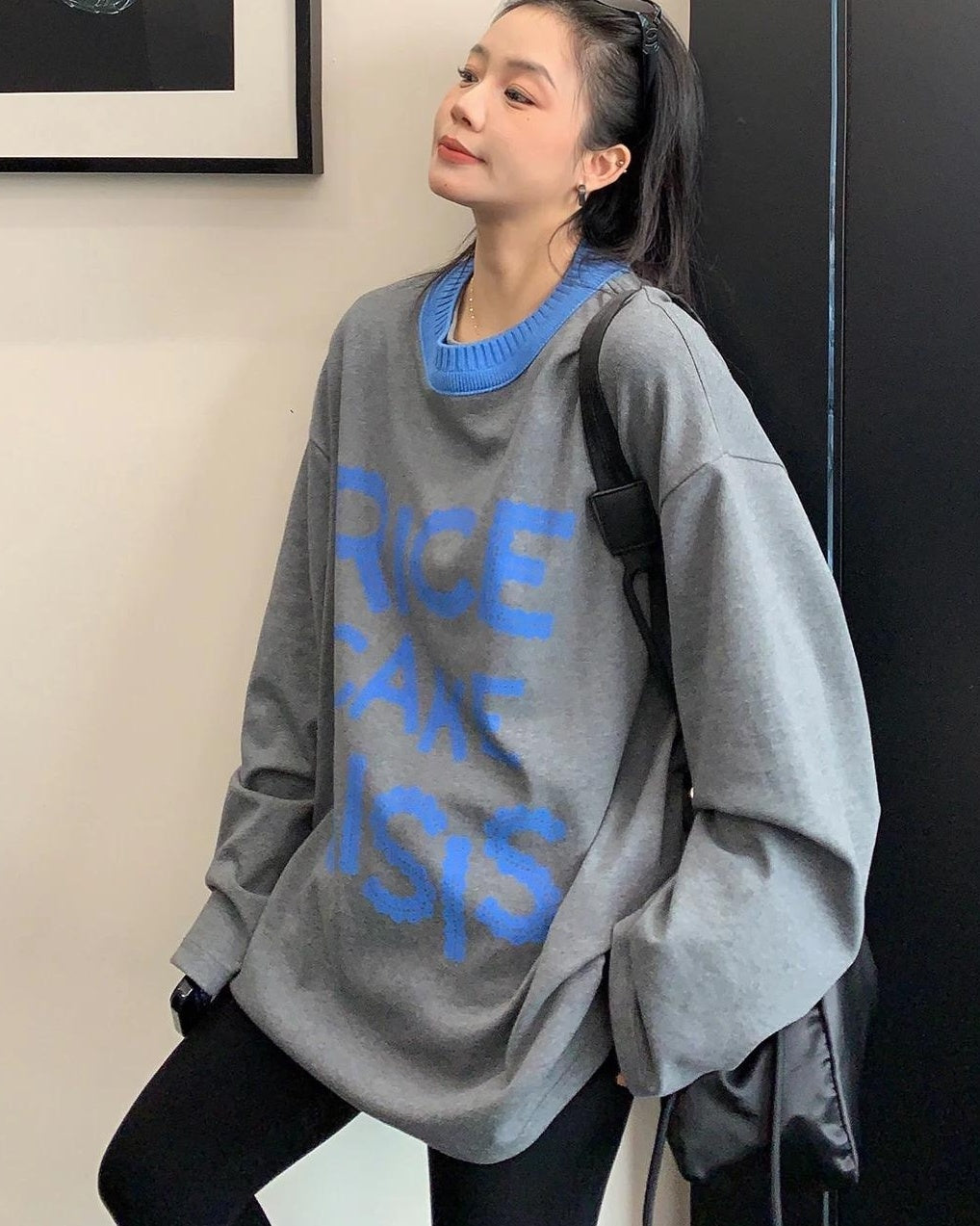 コントラストレースロゴカットソー SL843