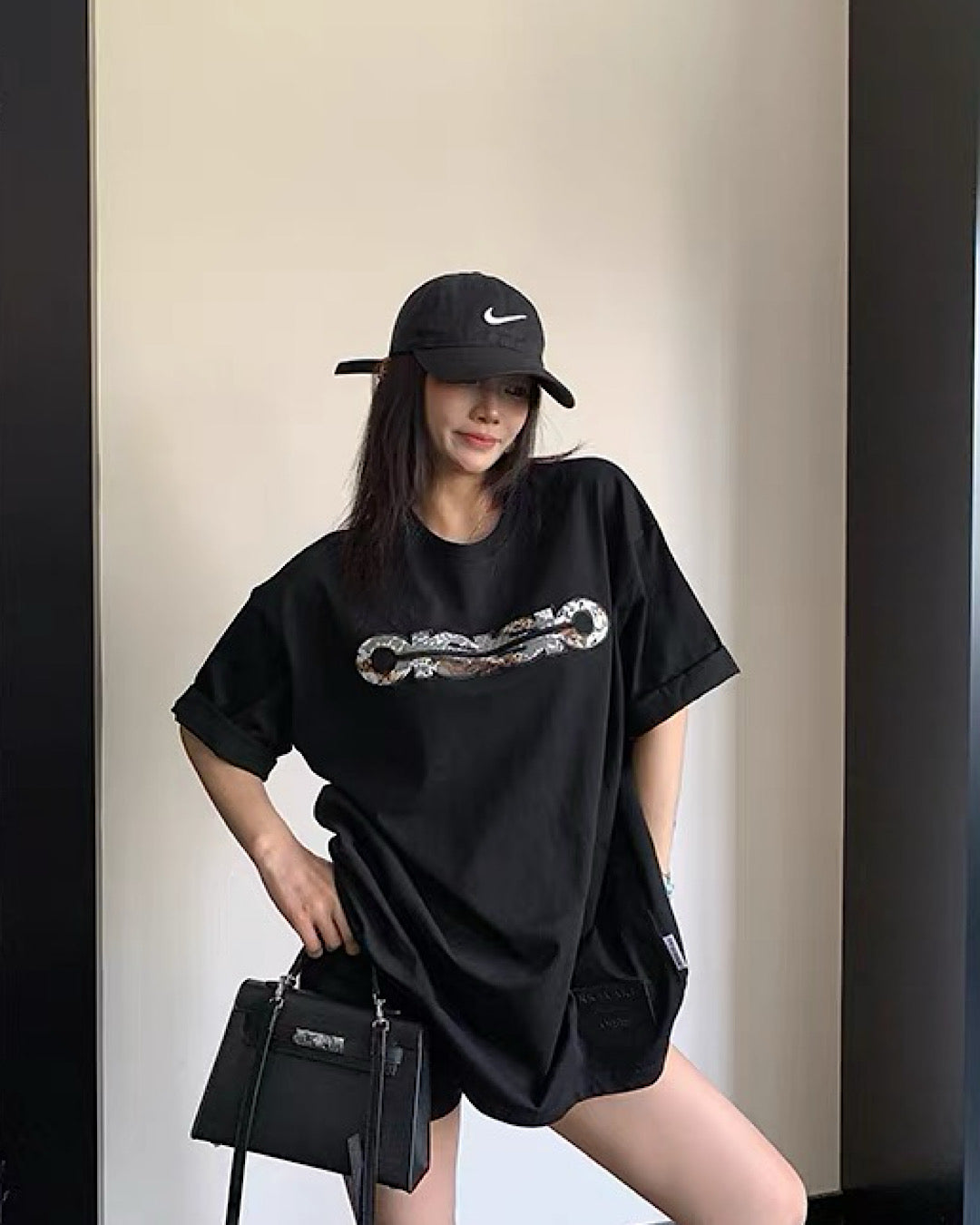 レースデザインロゴTシャツ SL925