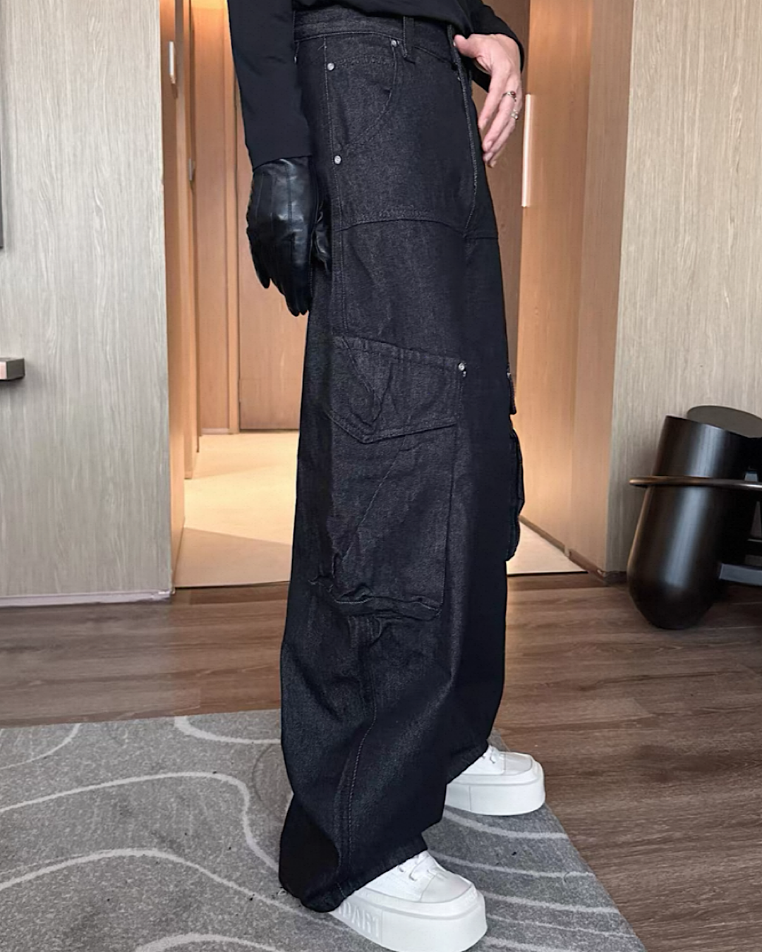 カーゴデニムカーブパンツ M004