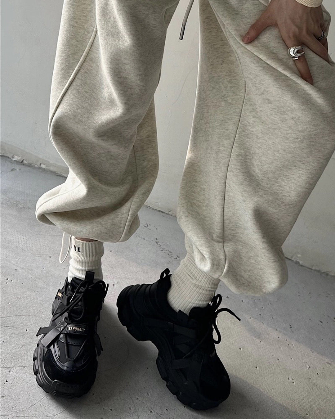 プラットフォームレースアップスニーカー SL831