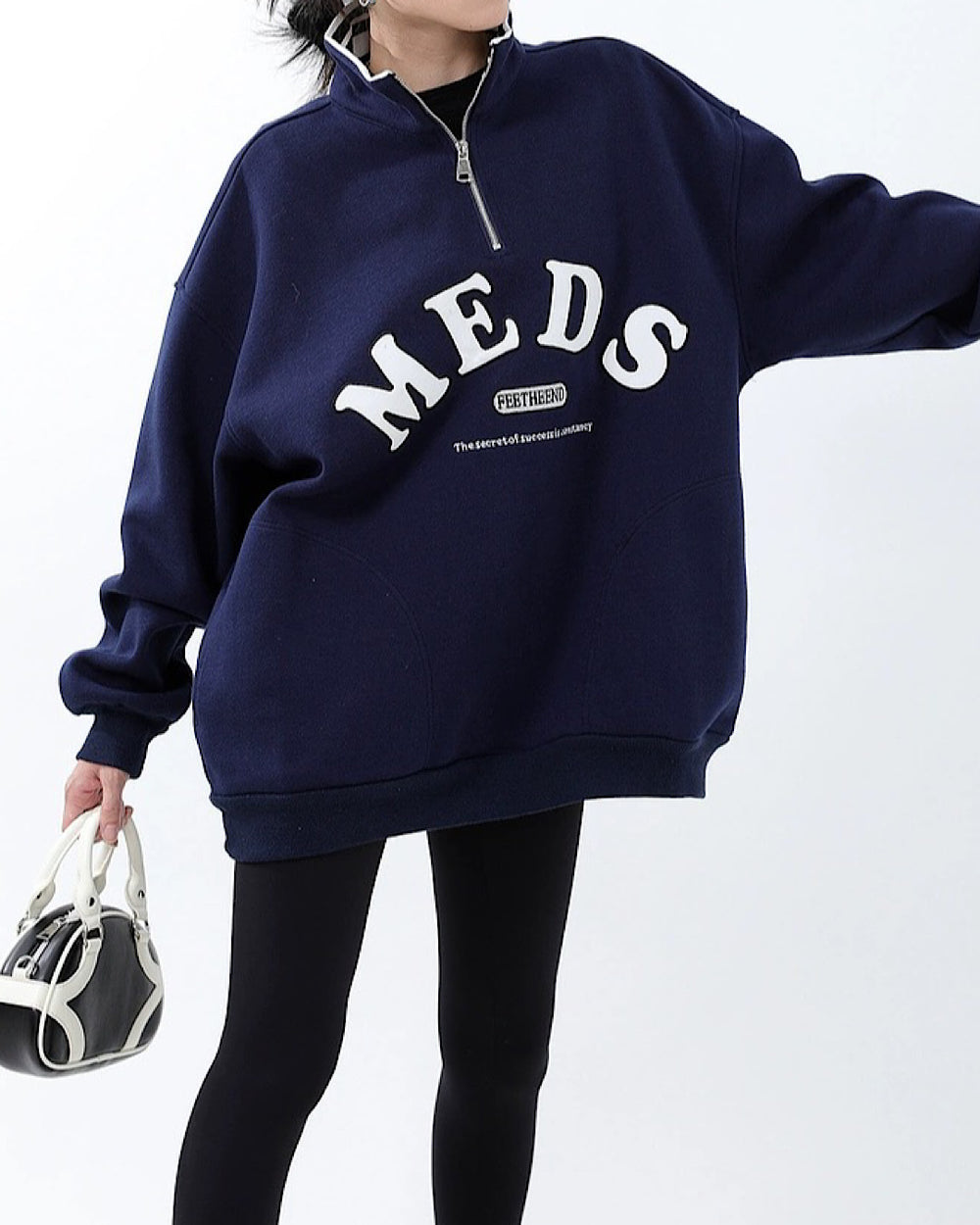 MEDSハーフジップアッププルオーバー SL090