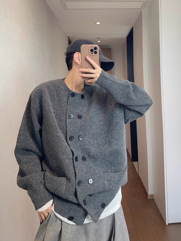 ダブルボタンカーディガン M033