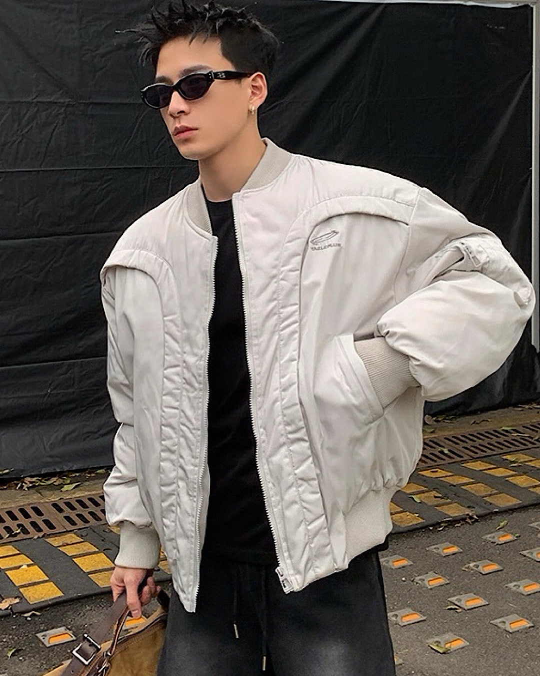 ジップアップ中綿ブルゾン M014