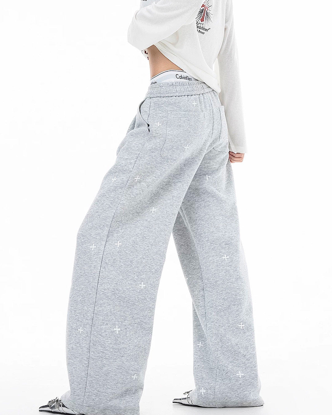 クロスデザインスウェットパンツ SL813