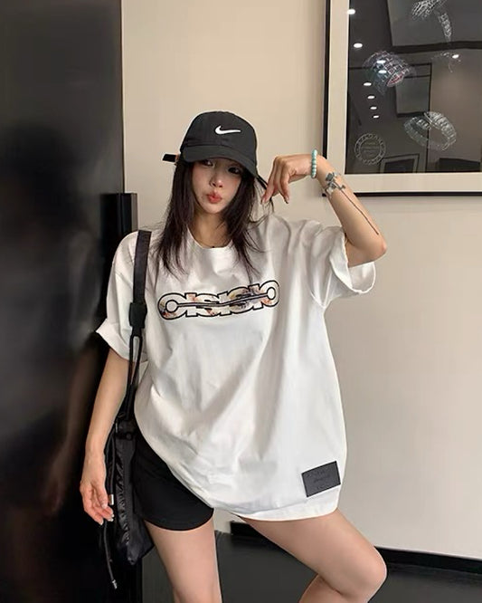 レースデザインロゴTシャツ SL925