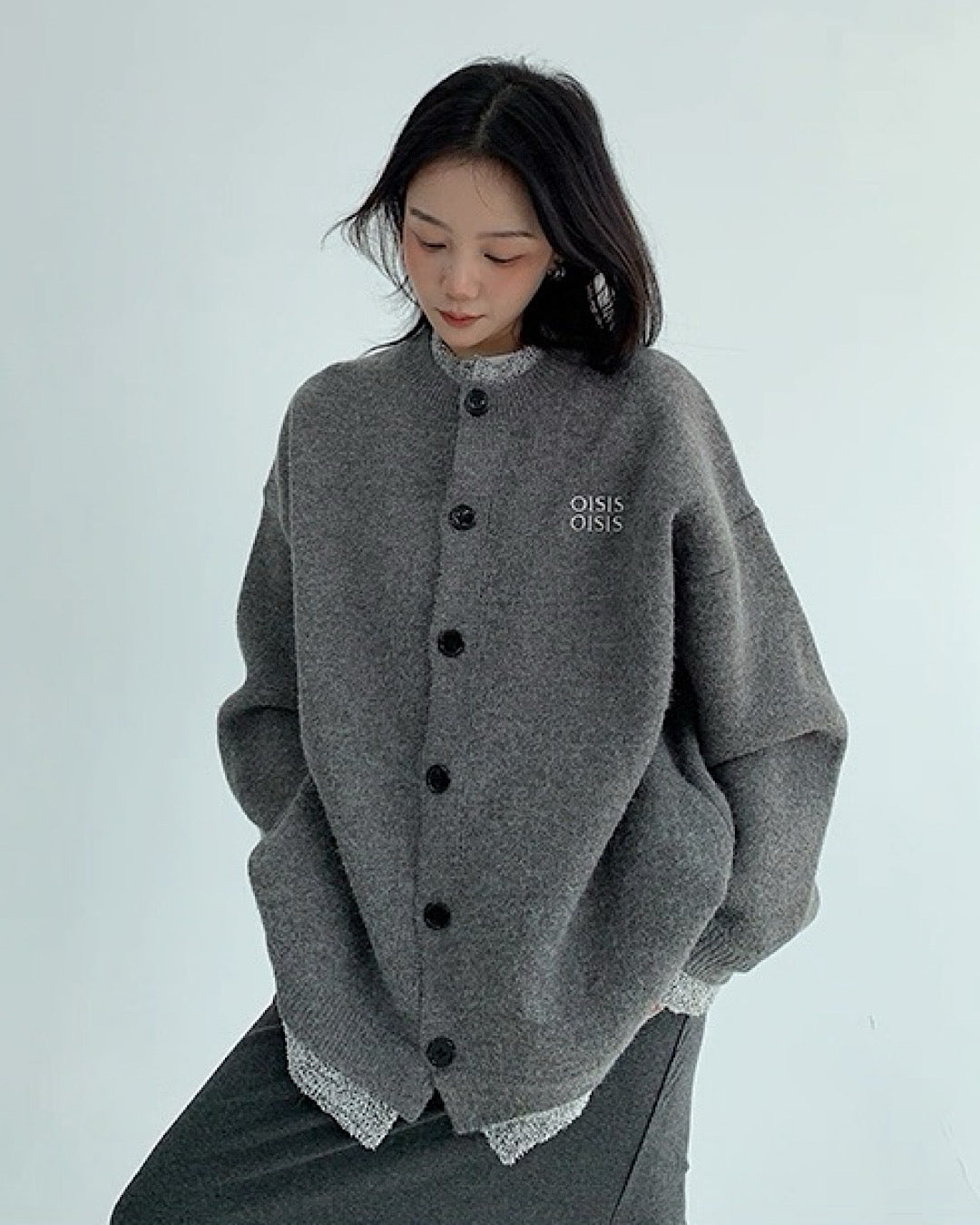 レイヤードライクニットカーディガン SL811