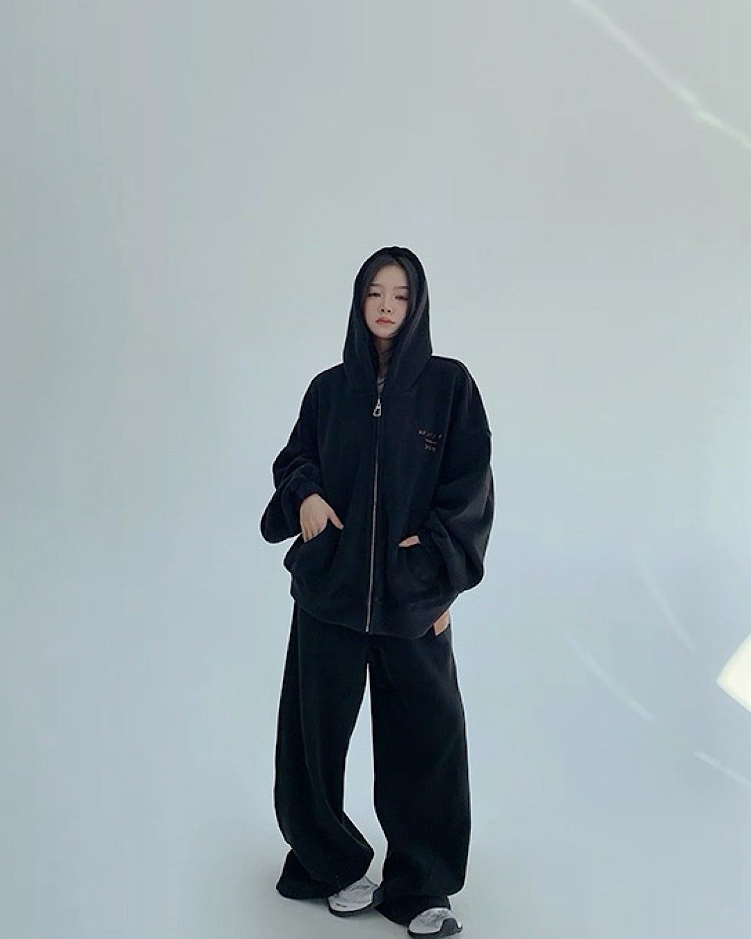 ブラッシュドジップアップパーカー/パンツ/セットアップ SL841