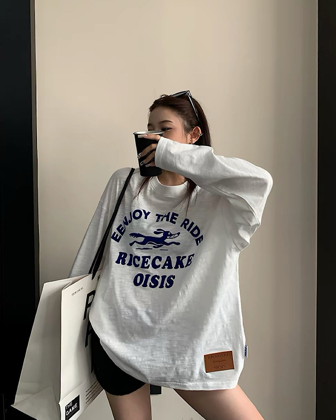 フロッキープリントロングTシャツ SL971