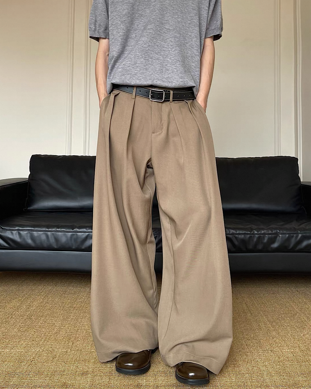 ツータックワイドパンツ M021