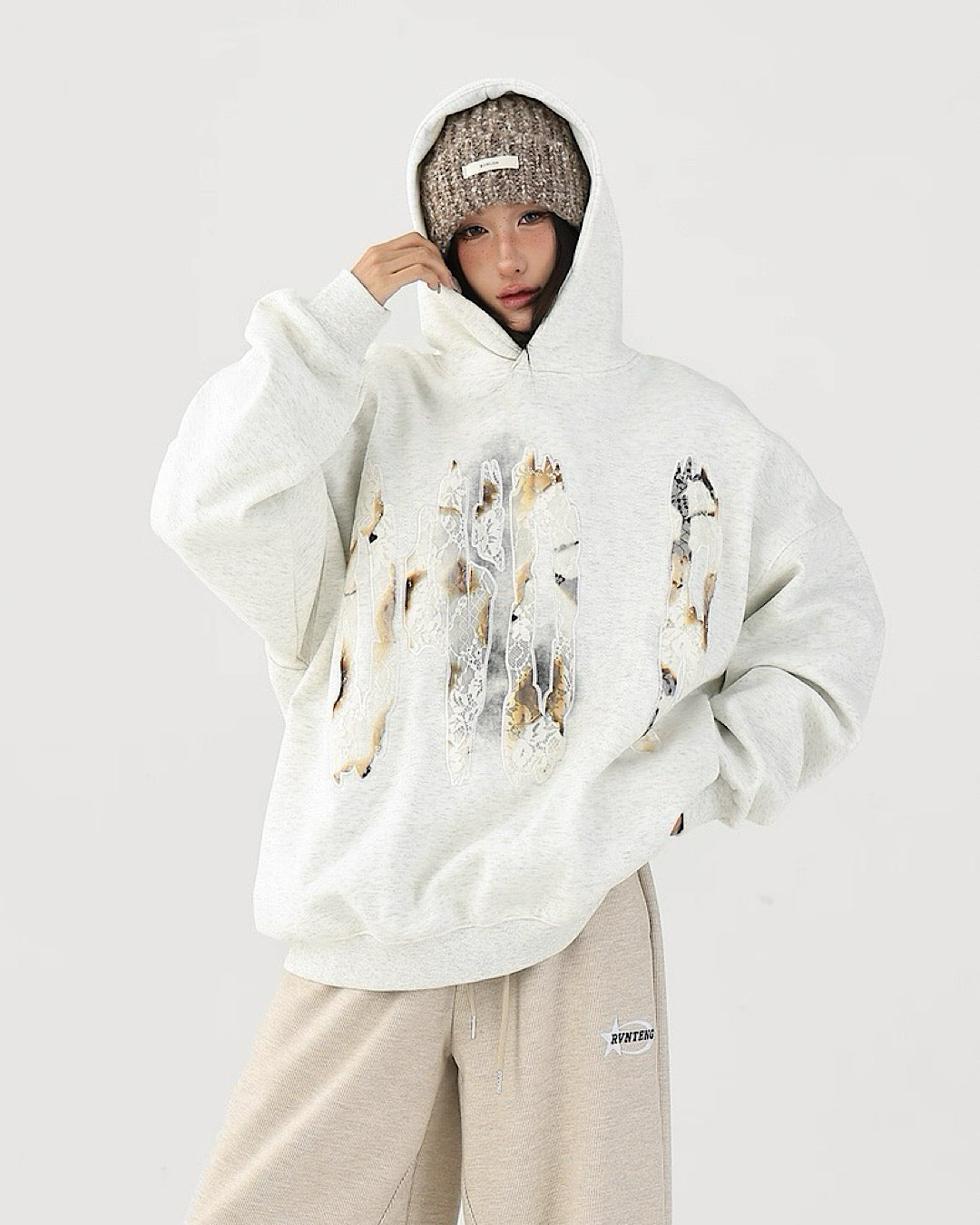 レースデザインロゴフーディ SL801