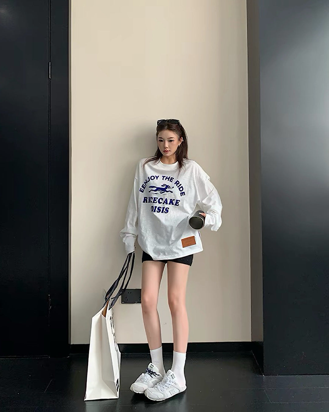 フロッキープリントロングTシャツ SL971