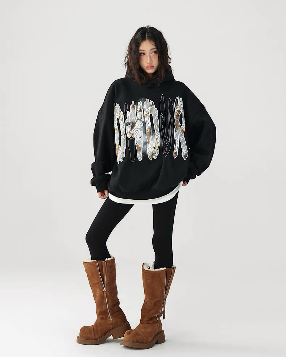 レースデザインロゴフーディ SL801