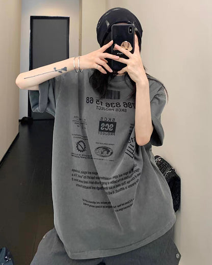 フロントロゴプリントTシャツ SL253