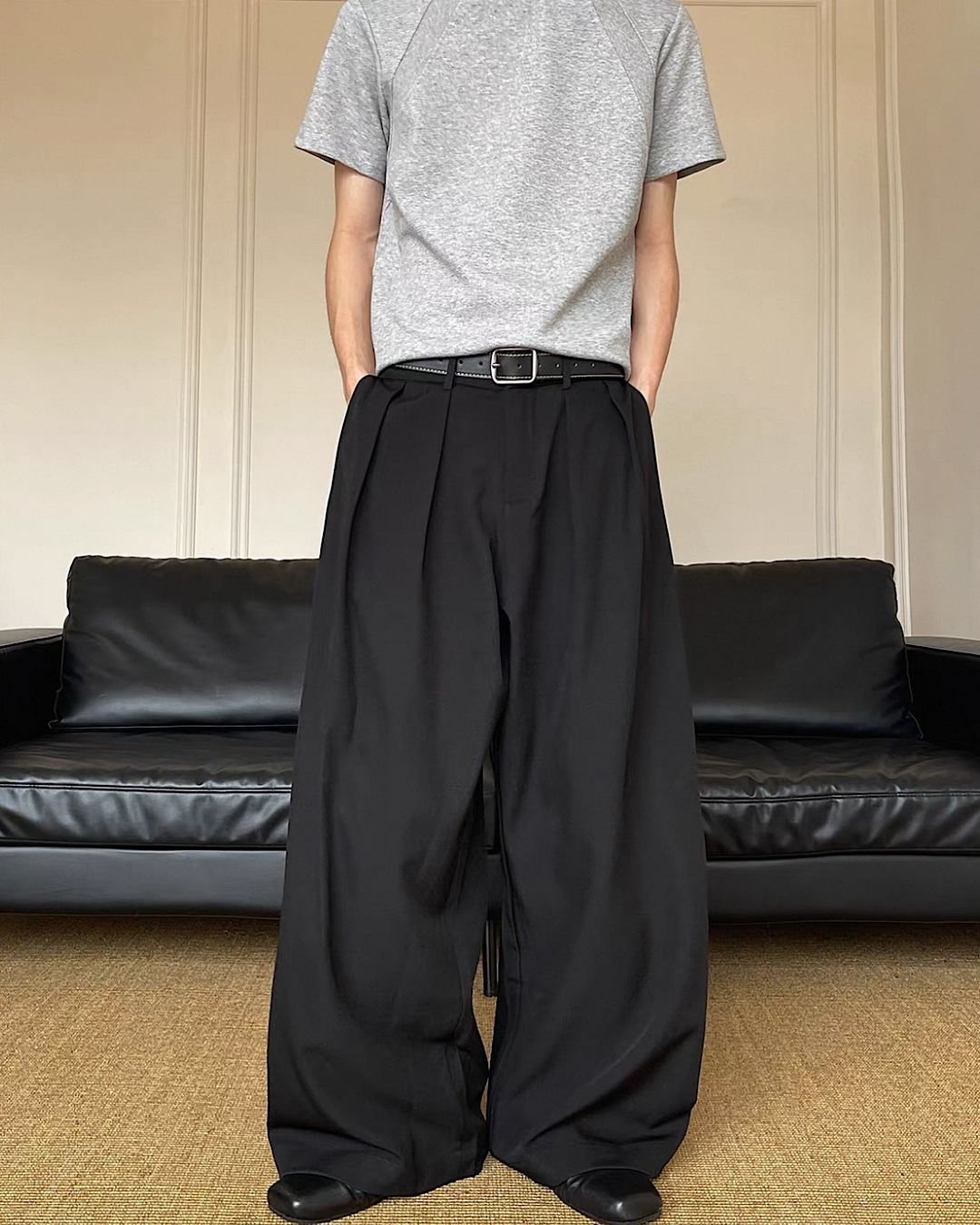 ツータックワイドパンツ M021