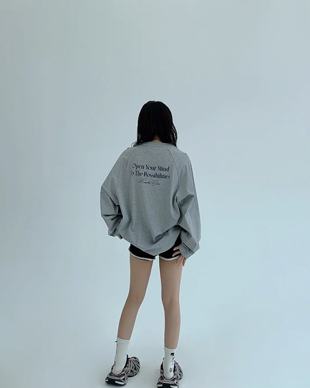 バックプリントルーズロングTシャツ SL748
