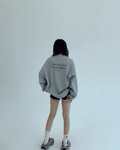 バックプリントルーズロングTシャツ SL748