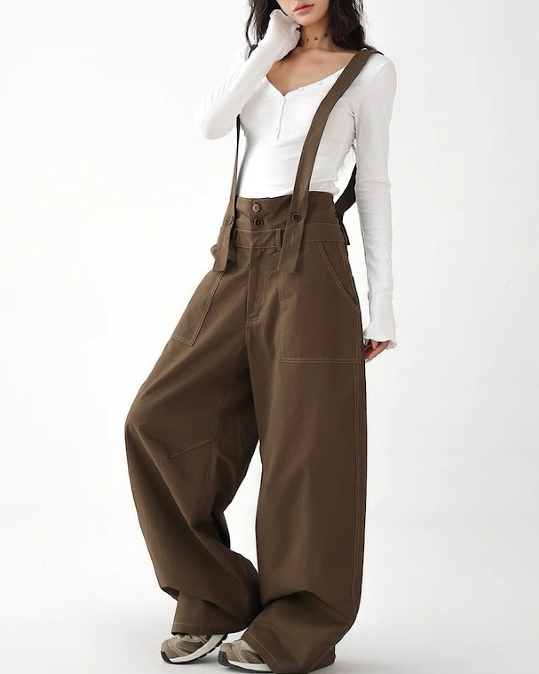 サスペンダーハイウエストパンツ SL716