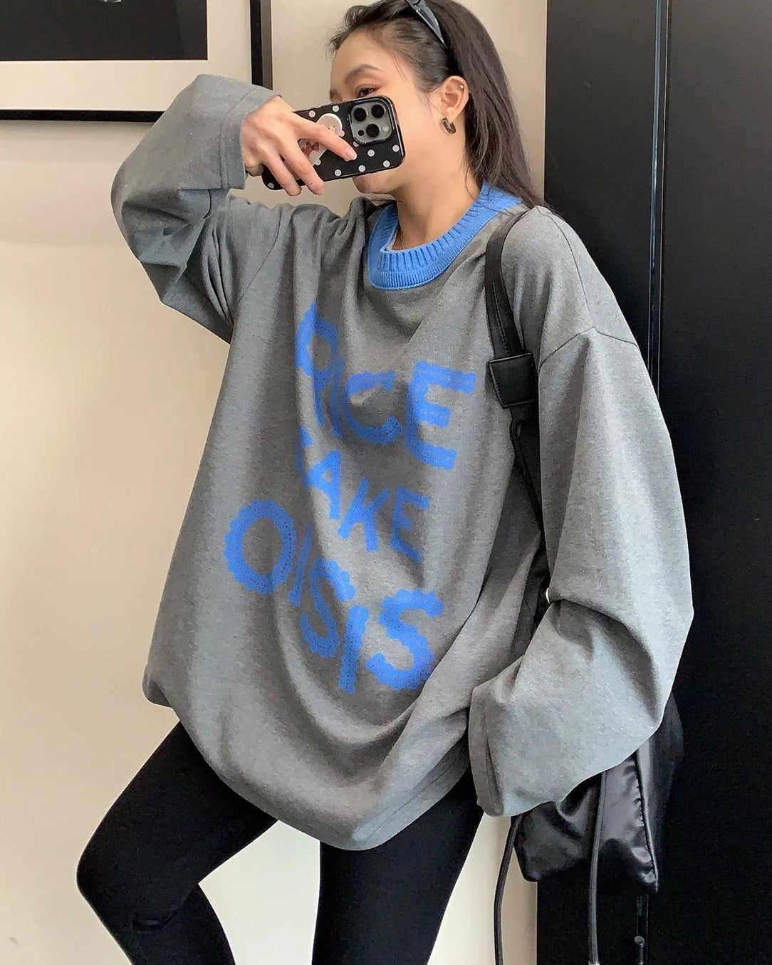 コントラストレースロゴカットソー SL843