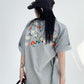 エンブロイダリーフラワーTシャツ SL134