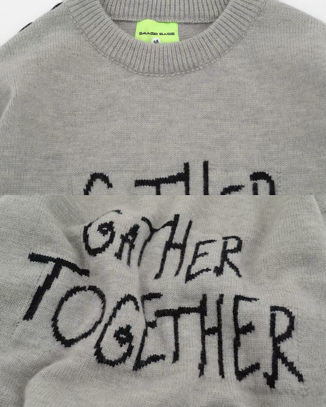 ステッチデザインニットプルオーバー M010