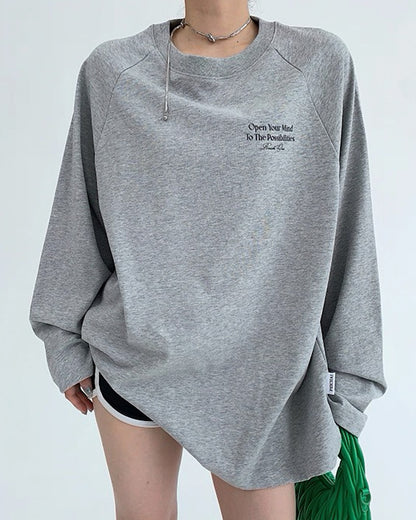 バックプリントルーズロングTシャツ SL748