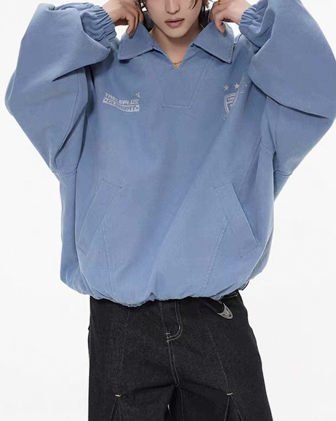 Vネックスポーティプルオーバー M019