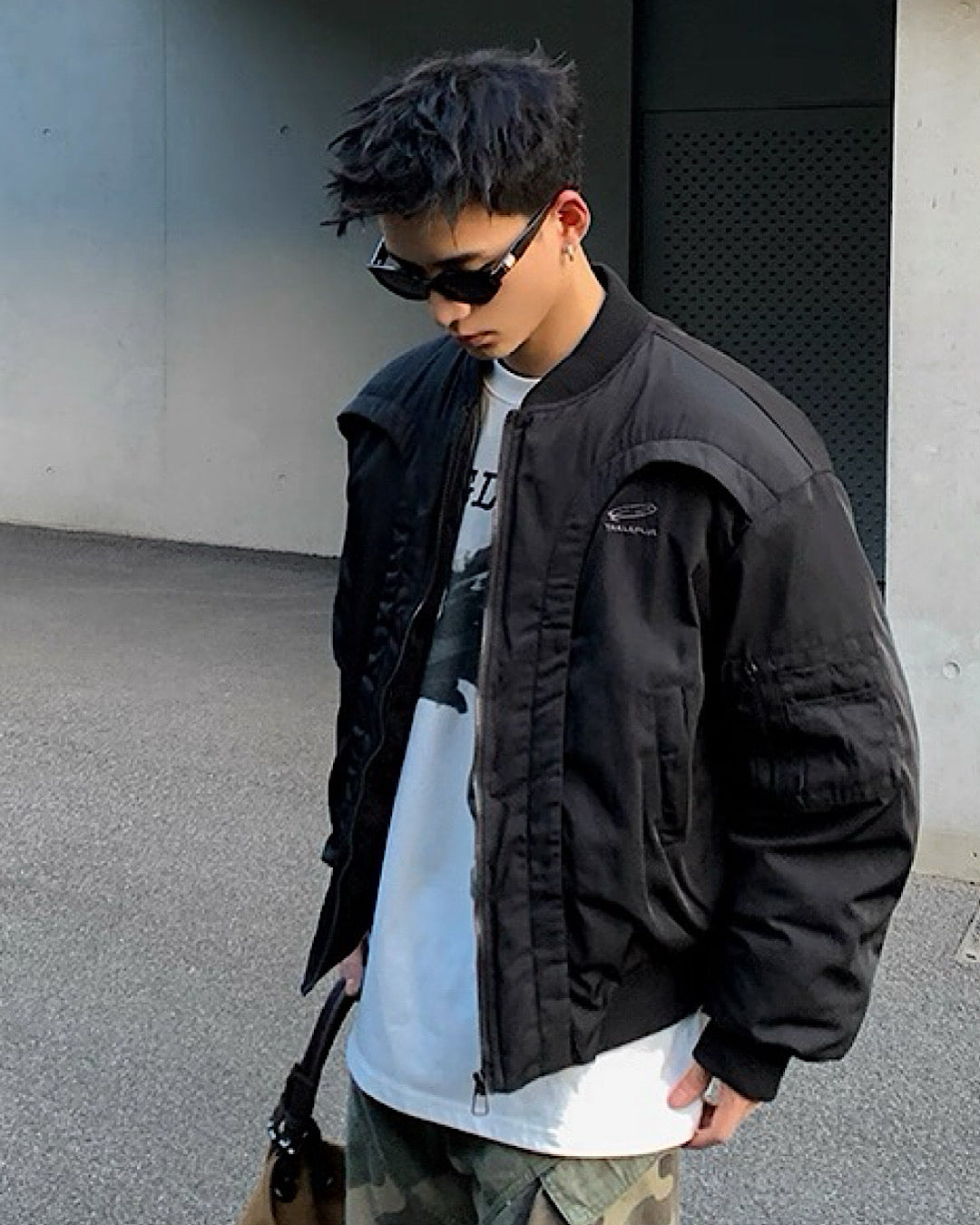 ジップアップ中綿ブルゾン M014