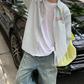 バックプリントストライプシャツ M050