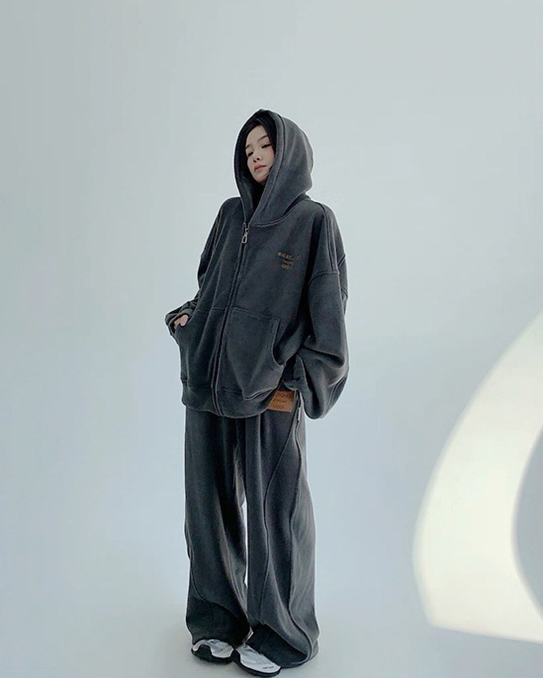 ブラッシュドジップアップパーカー/パンツ/セットアップ SL841