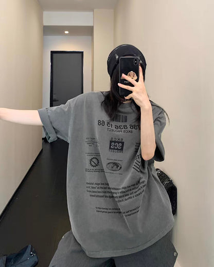 フロントロゴプリントTシャツ SL253