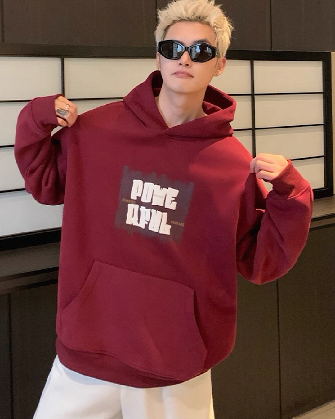 マフポケットロゴフーディ M025