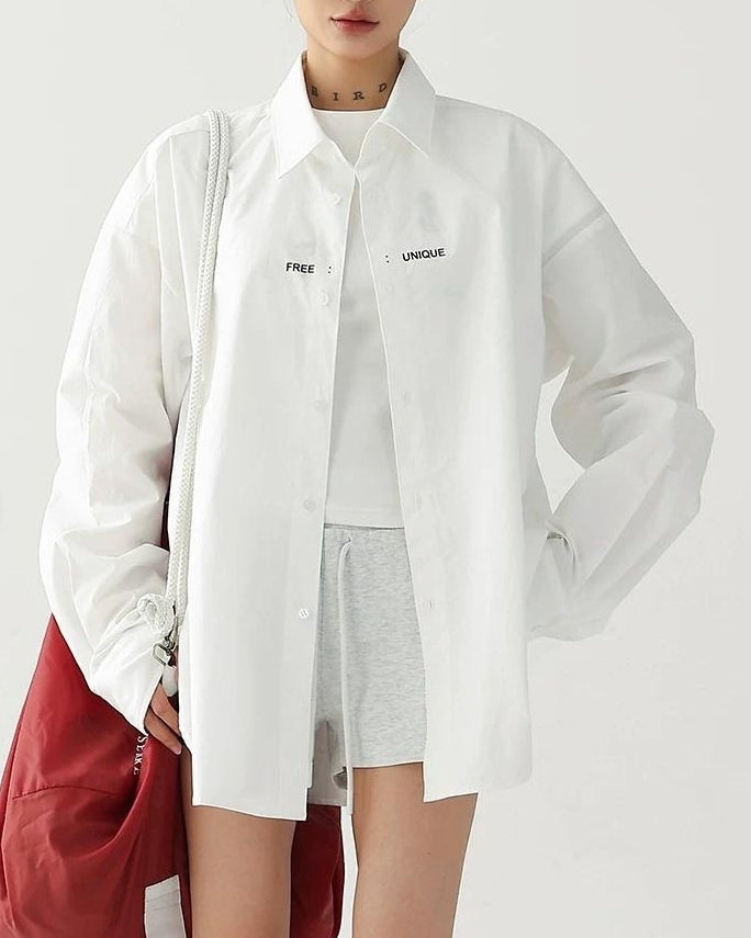 バックプリントロングスリーブシャツ SL852