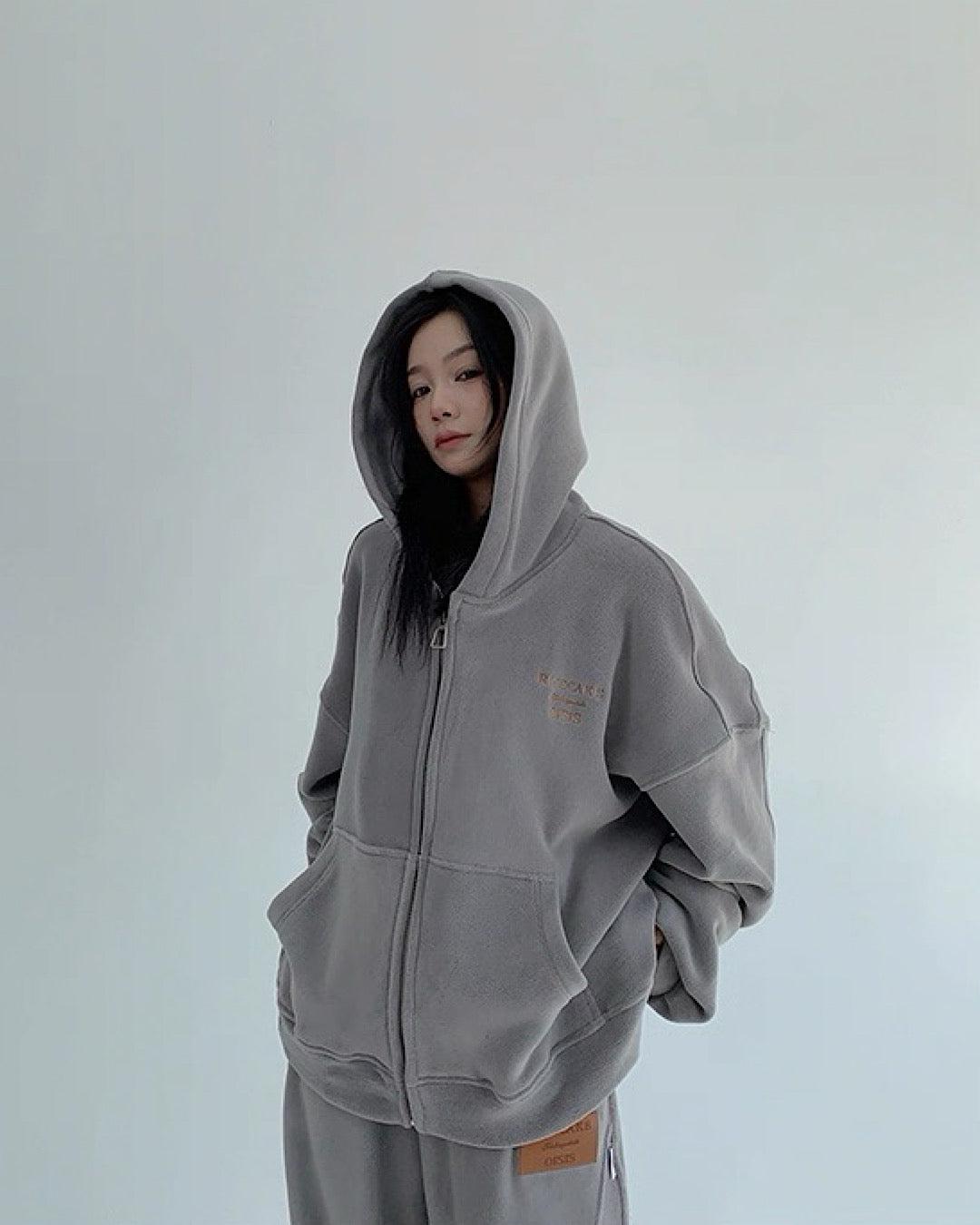 ブラッシュドジップアップパーカー/パンツ/セットアップ SL841