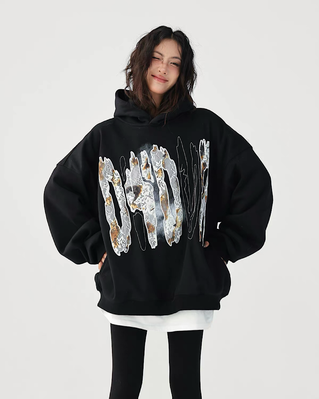 レースデザインロゴフーディ SL801