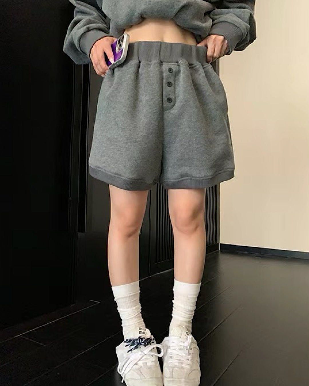 スウエットトップス・ハーフパンツセットアップ SL972