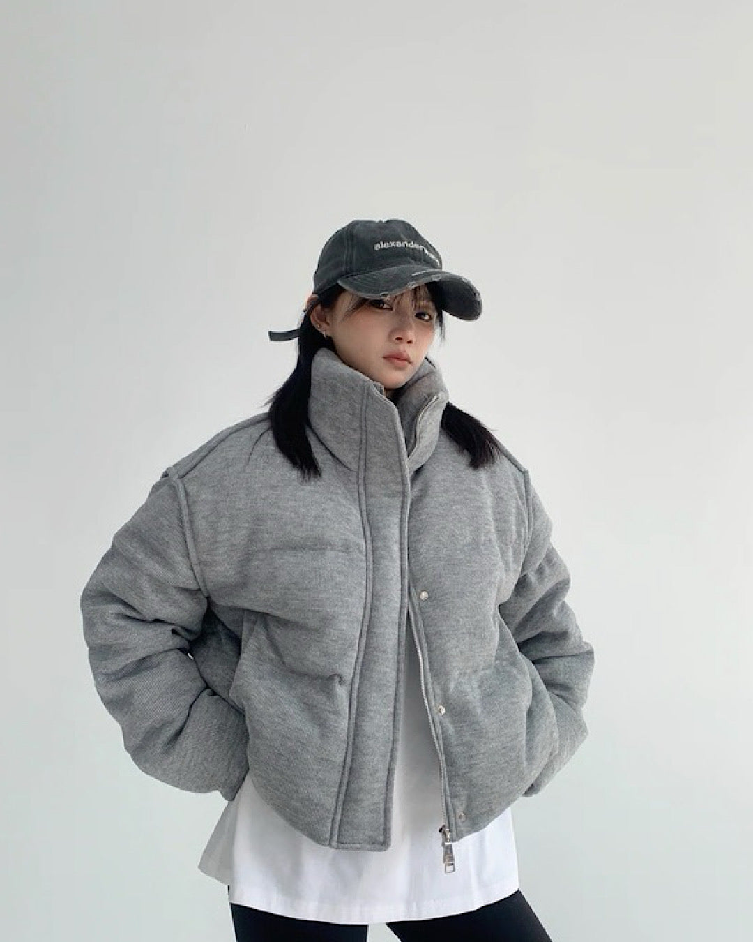 スタンドカラーパデットジャケット SL795