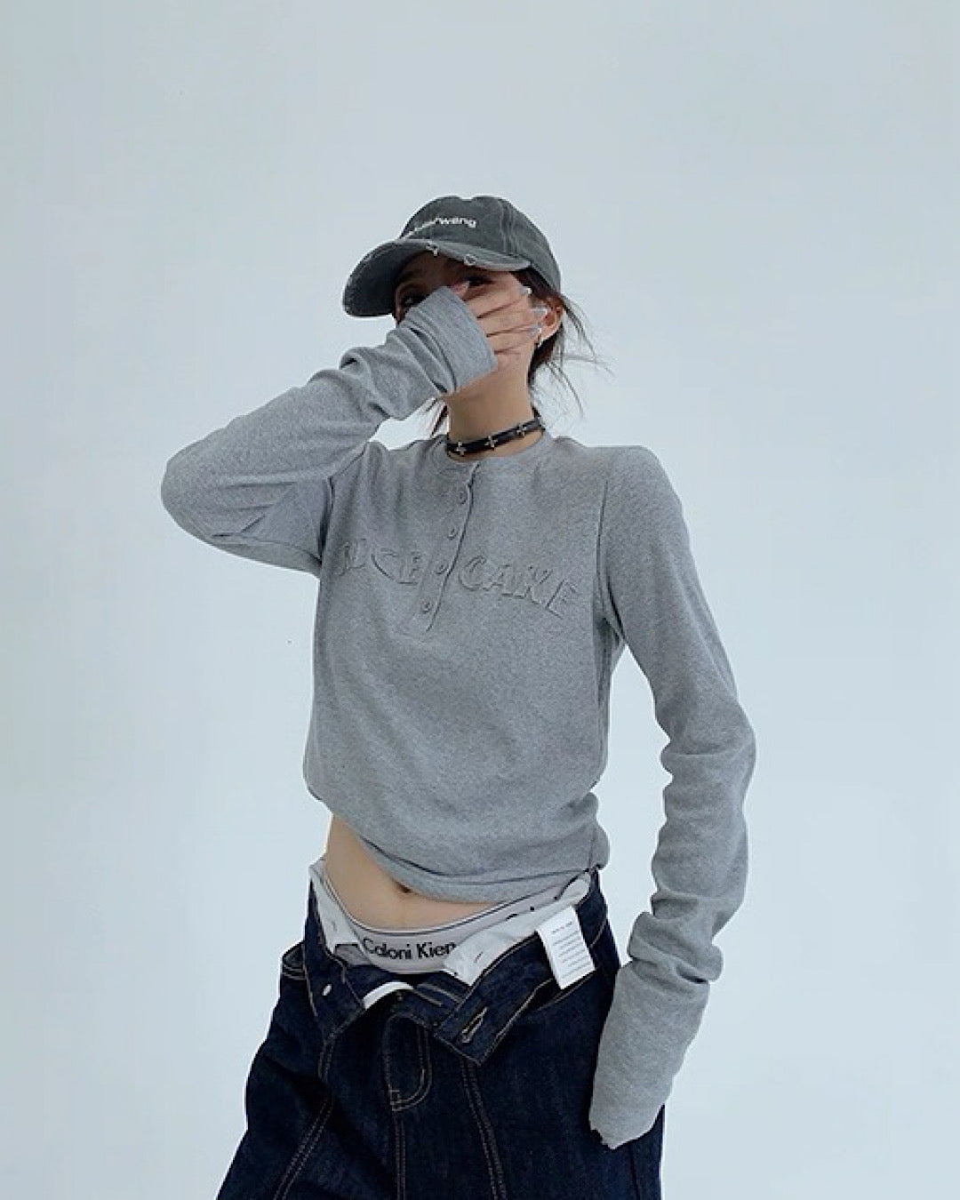 パッチロゴショート丈カットソー SL704