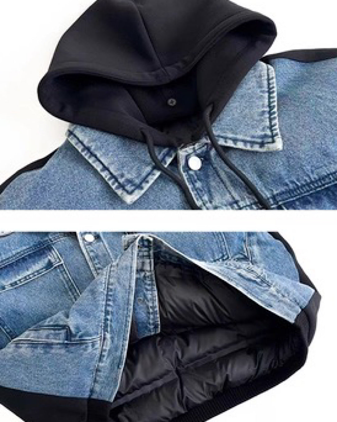 異素材デニムフードジャケット SL826