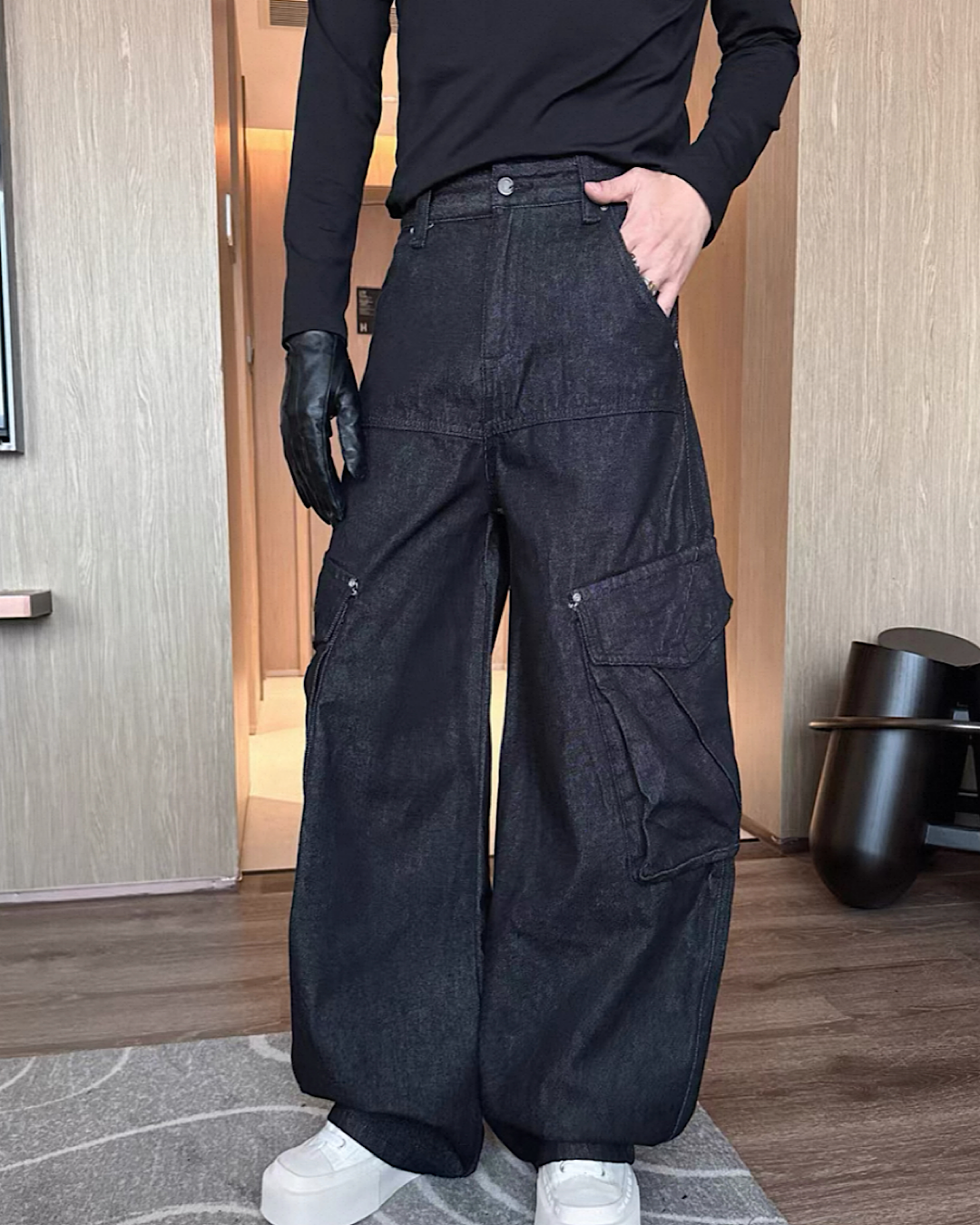 カーゴデニムカーブパンツ M004