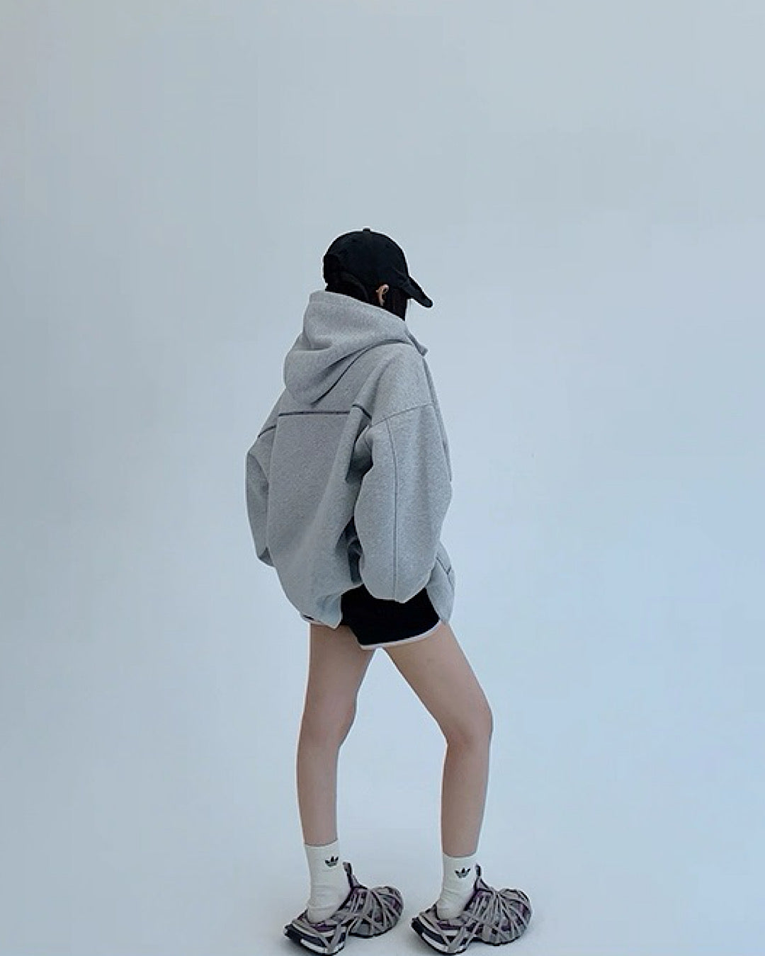 アウトステッチジップアップパーカー SL715