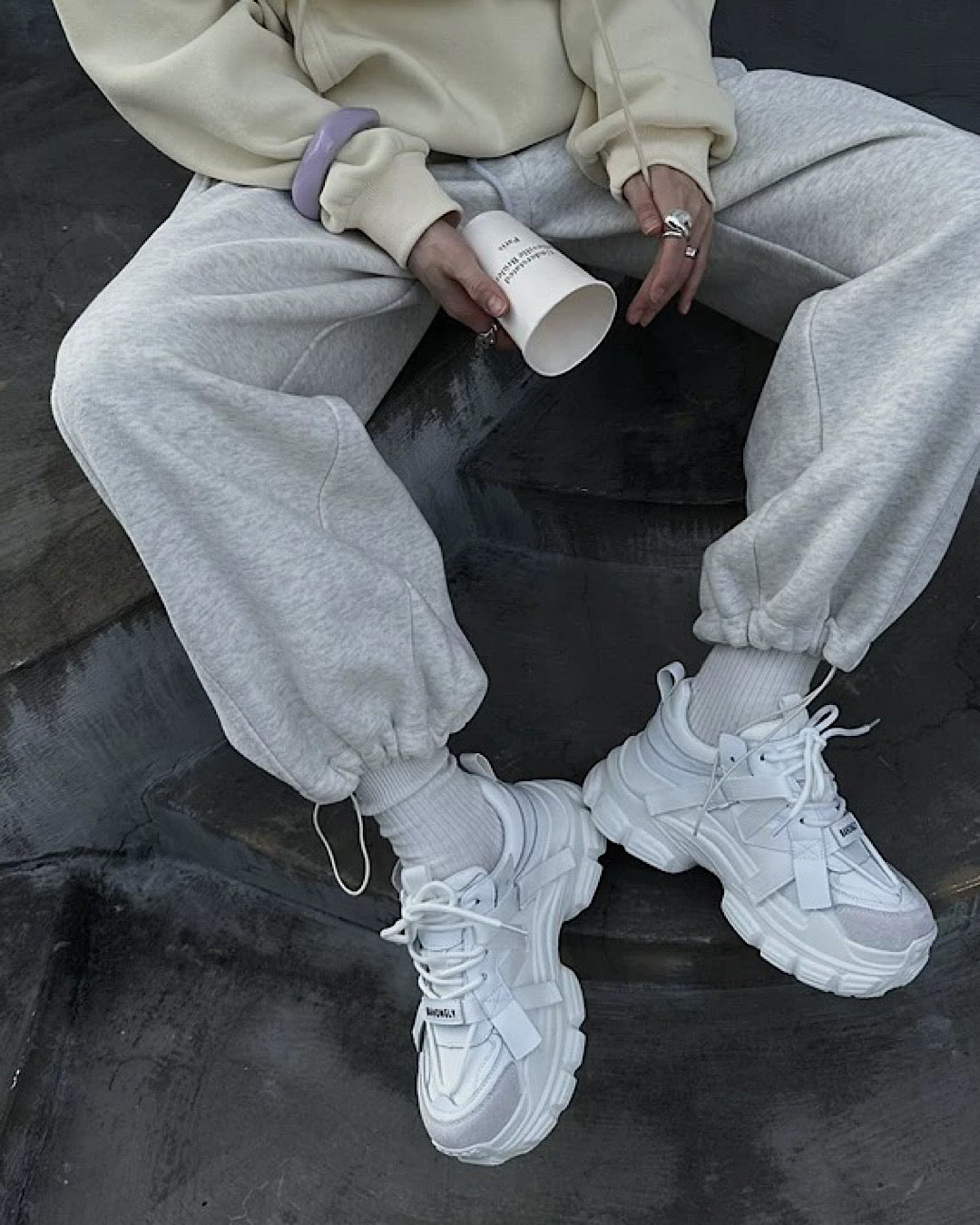 プラットフォームレースアップスニーカー SL831