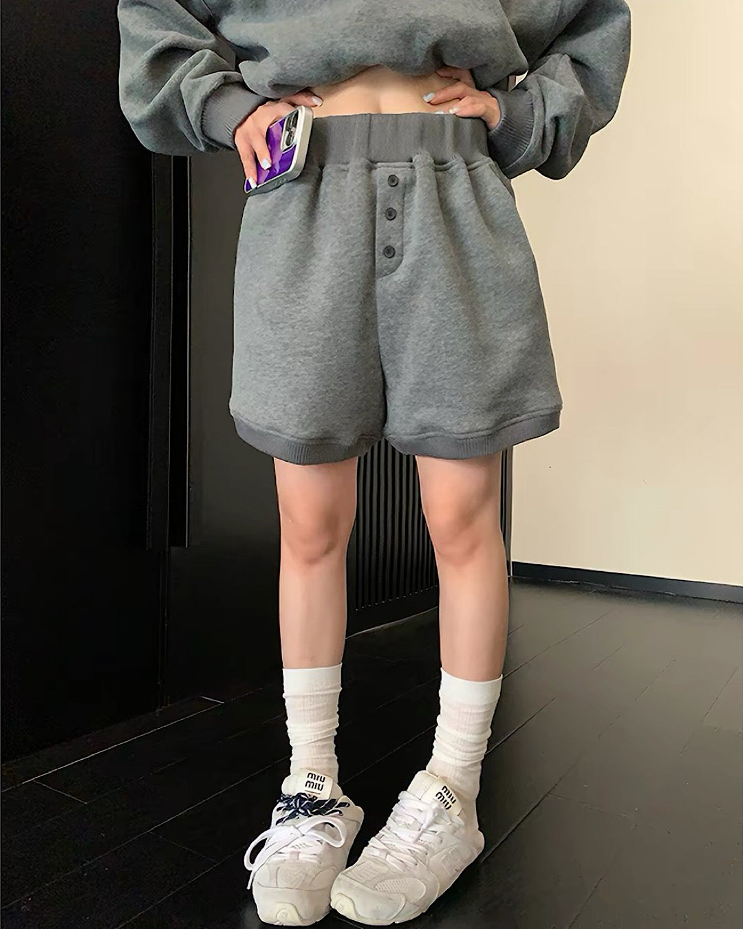 スウエットトップス・ハーフパンツセットアップ SL972
