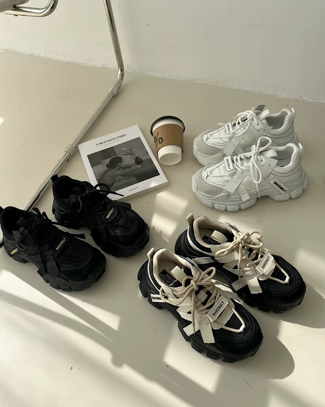 プラットフォームレースアップスニーカー SL831