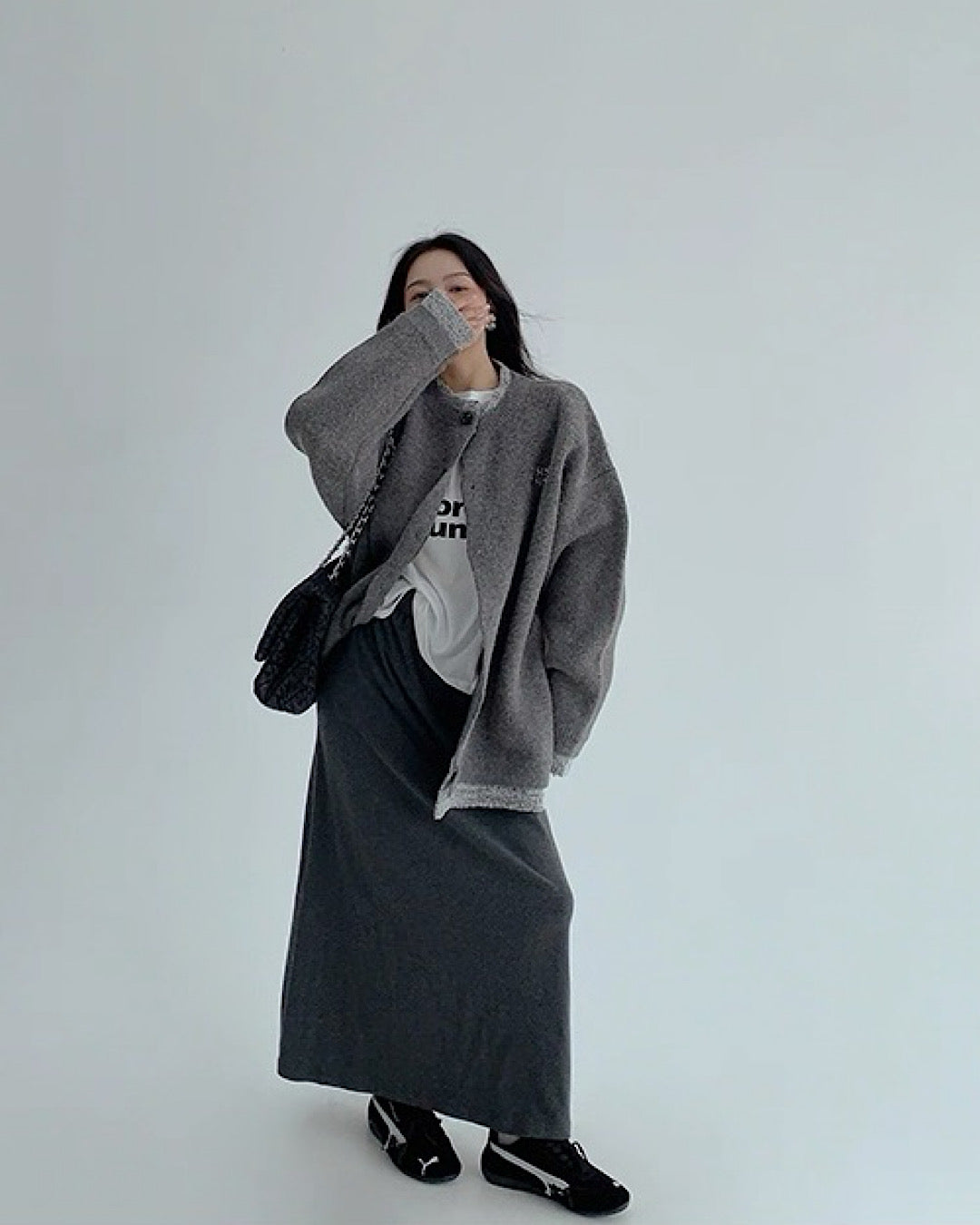 レイヤードライクニットカーディガン SL811